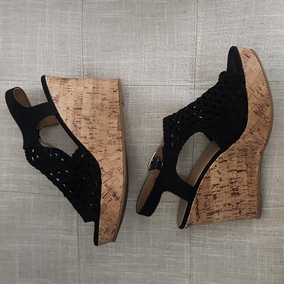 SO Black and Cork Wedges, 7.5M - Picture 8 of 13